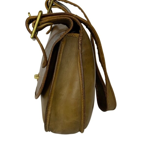 RARE Coach Crescent Shoulder Bag 9235 Pre-Creed Metal Tag Brown Leather 1972-73 - Picture 5 of 15